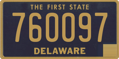 DE license plate 760097
