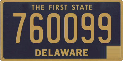 DE license plate 760099