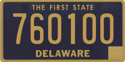 DE license plate 760100