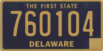 DE license plate 760104