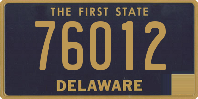 DE license plate 76012