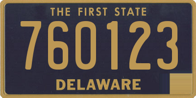 DE license plate 760123