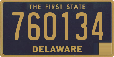 DE license plate 760134