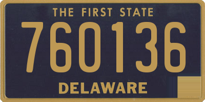 DE license plate 760136