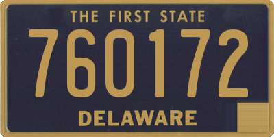 DE license plate 760172