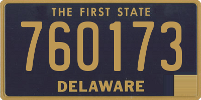 DE license plate 760173