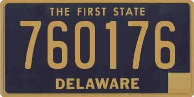 DE license plate 760176