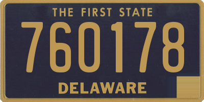 DE license plate 760178