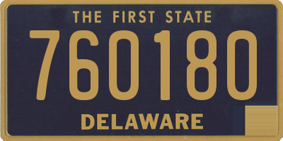 DE license plate 760180