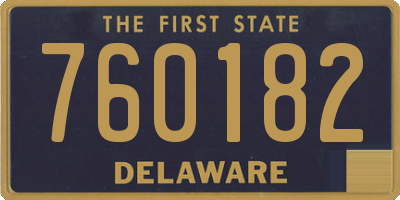 DE license plate 760182