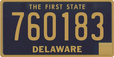 DE license plate 760183