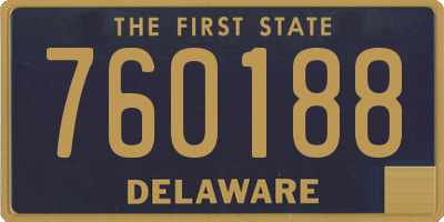 DE license plate 760188