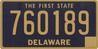 DE license plate 760189