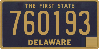 DE license plate 760193