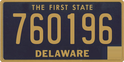DE license plate 760196