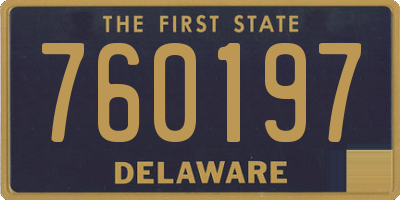 DE license plate 760197