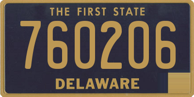 DE license plate 760206