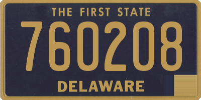 DE license plate 760208