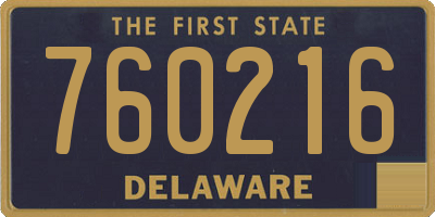 DE license plate 760216