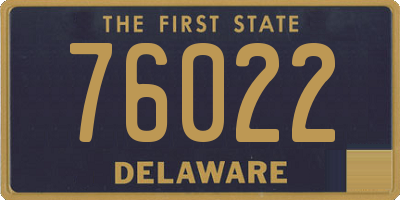 DE license plate 76022