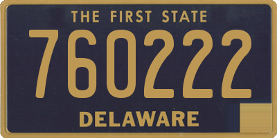 DE license plate 760222