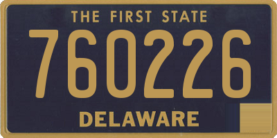DE license plate 760226