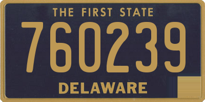 DE license plate 760239