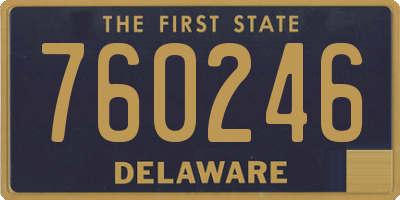 DE license plate 760246