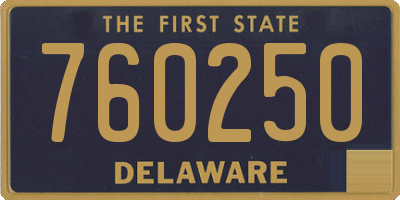 DE license plate 760250