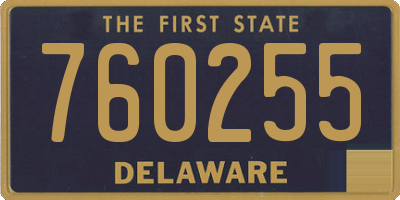 DE license plate 760255