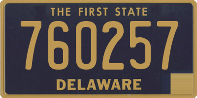 DE license plate 760257