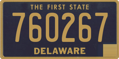 DE license plate 760267