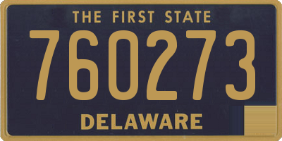 DE license plate 760273