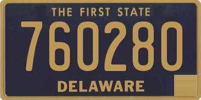 DE license plate 760280