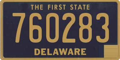 DE license plate 760283