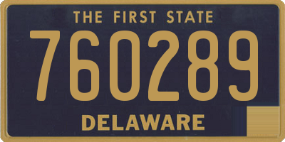 DE license plate 760289