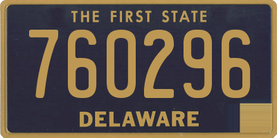 DE license plate 760296