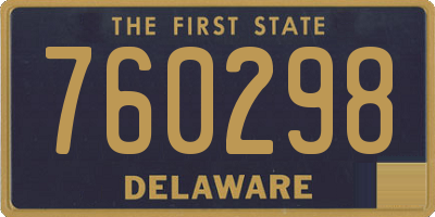 DE license plate 760298