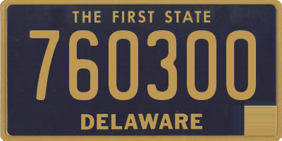 DE license plate 760300