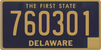 DE license plate 760301
