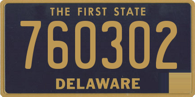 DE license plate 760302