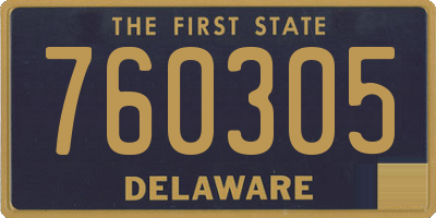DE license plate 760305