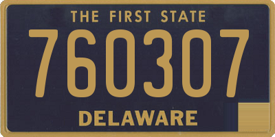 DE license plate 760307