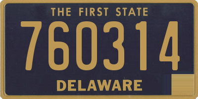 DE license plate 760314