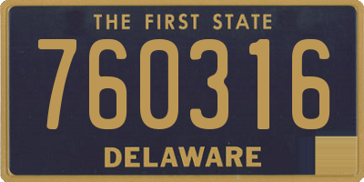 DE license plate 760316