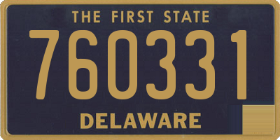 DE license plate 760331