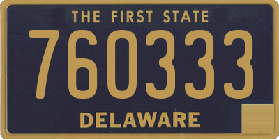 DE license plate 760333