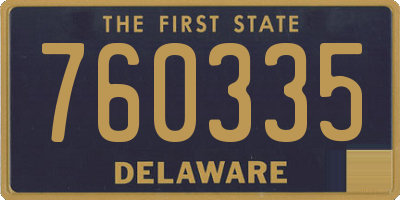 DE license plate 760335