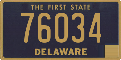 DE license plate 76034