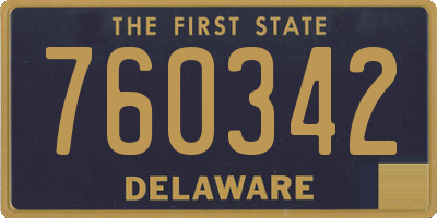 DE license plate 760342